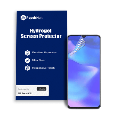 MI Poco C61 Compatible Premium Hydrogel Screen Protector With Full Coverage Ultra HD